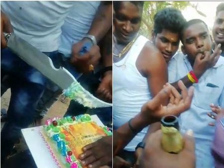 ஹேப்பி பர்த்டே ஜீசு.. 200 அடியாட்கள் புடை சூழ.. கேக் வெட்டி பர்த்டே கொண்டாடிய சேலம் ரவுடி