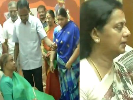 கருணாநிதி மறைவுக்கு பிறகு முதல் தேர்தல்.. வீல்சேரில் வந்து வாக்களித்தார் தயாளு அம்மாள்