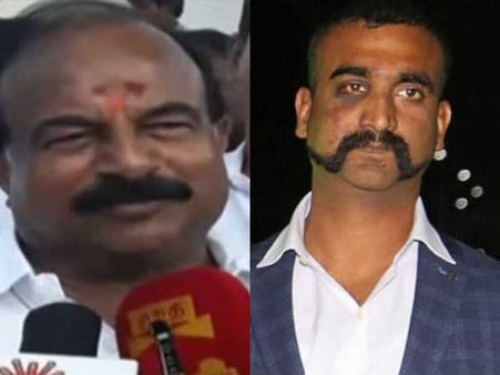 விங் கமாண்டர் அபிநந்தன் பெயரை விஜய் ஆனந்த் என மாற்றி கூறிய தமிழக அமைச்சர்