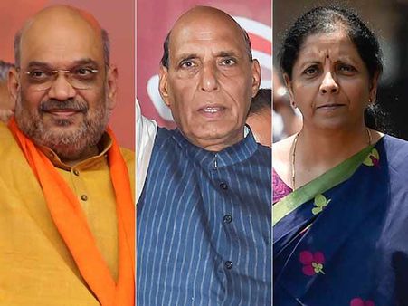 அமித்ஷாவுக்கு உள்துறை, ராஜ்நாத் சிங்கிற்கு பாதுகாப்பு, நிர்மலாவுக்கு நிதித்துறை ஒதுக்கீடு