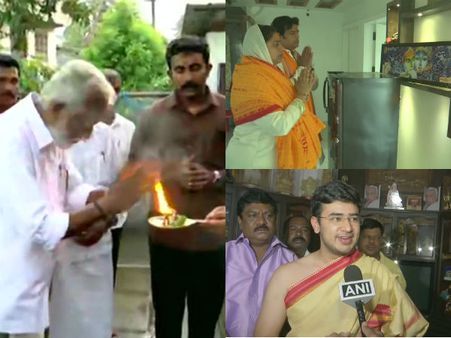 சாமீ... நான் ஜெயிக்கனும்.. கோவில் கோவிலாக விழுந்து கும்பிடும் பாஜக வேட்பாளர்கள்