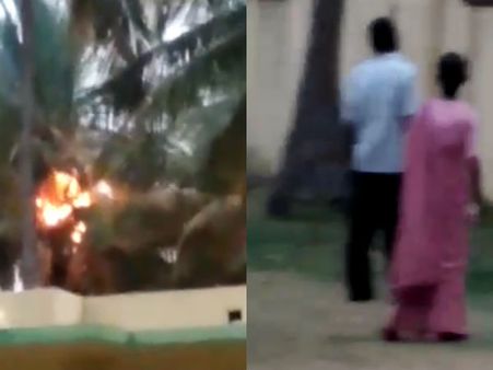 ஆண்டவரே.. பிதாவே.. மழையை குடுத்து இந்த நெருப்பை அணை.. பச்சை மரம் தீப்பிடித்து எரிந்து நாசம்!