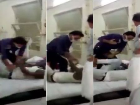 அடின்னா அடி அப்படி ஒரு தர்ம அடி.. நோயாளியை பாய்ந்து பாய்ந்து அடித்து வெளுத்த டாக்டர்!