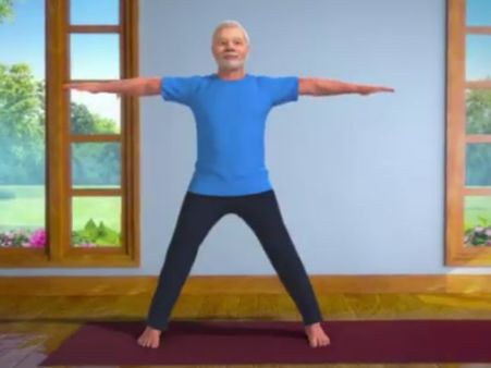 தடாசனா, திரிகோனாசனா செய்வது எப்படி.. அனிமேஷன் வீடியோ மூலம் கற்றுக் கொடுக்கும் பிரதமர் மோடி!