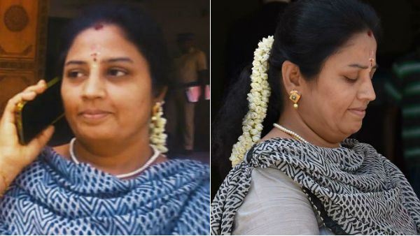 சுடிதார் போட்ட நிர்மலா தேவியைப் பாத்திருக்கீங்களா.. டோட்டலாக புது அவதாரம்.. கோர்ட்டில் ஆஜர்