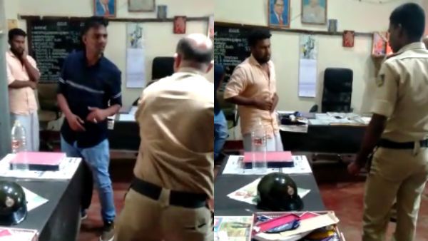 ஆபாச பேச்சு.. கிண்டல்.. 2 வாலிபர்களைப் பிடித்து பிரம்பாலேயே வெளுத்த குடகு போலீஸ்!