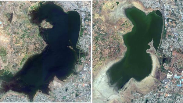 எப்படியிருந்த புழல் ஏரி இப்படியாகிடுச்சே.. பகீர் கொடுக்கும் சாட்டிலைட் புகைப்படம்