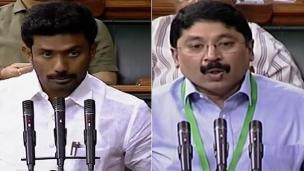 கவனிச்சீங்களா.. தயாநிதி மாறன் கைகுலுக்க.. ரவீந்திரநாத் சிரிக்க.. சத்தமில்லாமல் நடந்த நாகரீக அரசியல்