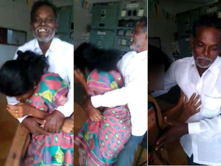 பெருக்க வந்த பெண்ணை கட்டிப்பிடித்து.. அசிங்கம் செய்த 50 வயசு நாகராஜ்.. அரசு அதிகாரியின் பகீர் வீடியோ