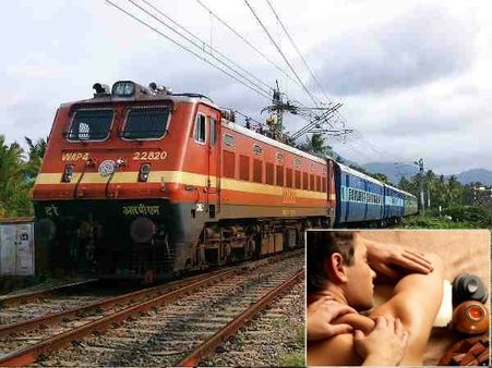 ரயில்வே வரலாற்றில் முதன்முறையாக மசாஜ் சேவை... ரூ. 100 முதல் கட்டணம்