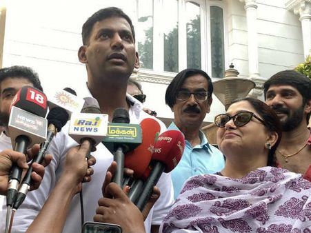 நடிகர் சங்க கட்டிட பணிகளை தடுக்க சிலர் முயற்சிக்கிறார்கள்... நடிகர் விஷால் பேட்டி