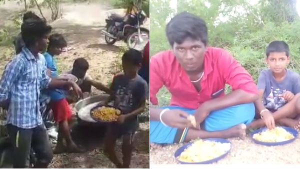 சாப்பிடுங்கய்யா.. வயிறார சாப்பிடுங்க.. ஏதோ எங்களால முடிஞ்சது.. அகரம்தூளி கிராமத்தில் ஒரு மாற்றம்!