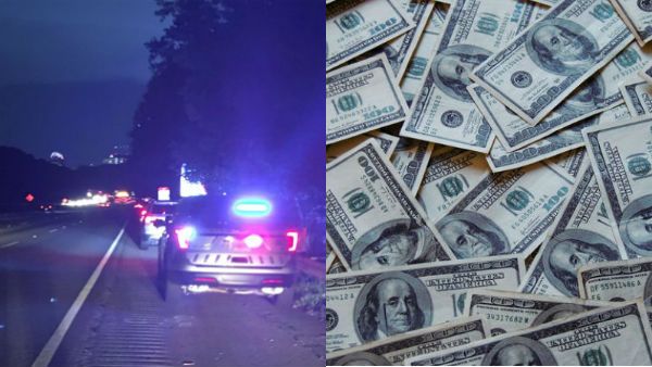 நெடுஞ்சாலையில் கரன்சி மழை.. வழியெங்கும் சிதறிய ரூபாய் நோட்டு.. வண்டியை நிறுத்தி அள்ளிய மக்கள்