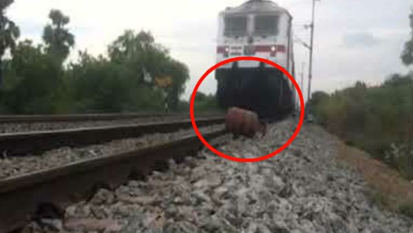 தண்டவாளத்தில் சிலிண்டர்.. வேகமாக வந்து மோதிய ரயில்... யூடியூப்பில் பணம் சம்பாதிக்க விபரீத செயல்