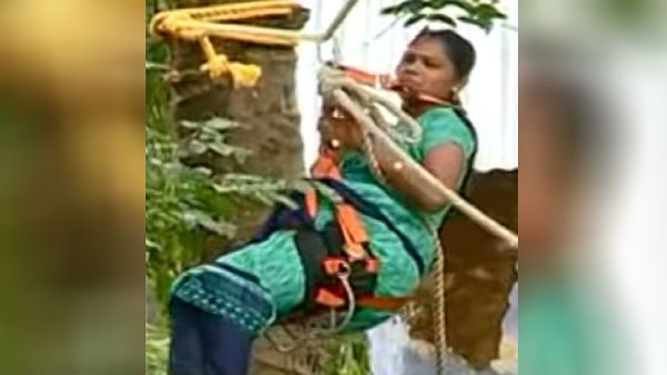 கேரளத்தில் கனமழை.. அந்தரத்தில் கயிறு கட்டி 8 மாத கர்ப்பிணியை மீட்ட மீட்பு பணியினர்