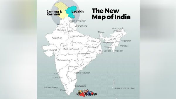 இரண்டாக பிரியும் காஷ்மீர் மாநிலம்.. இனிமேல் இந்திய மேப் இப்படித்தான் இருக்கும்