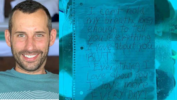 32 அடி ஆழ்கடலுக்கடியில் காதல் கடிதம், மோதிரத்துடன் பிரபோஸ் செய்த இளைஞர்.. நீரில் மூழ்கிய சோகம்