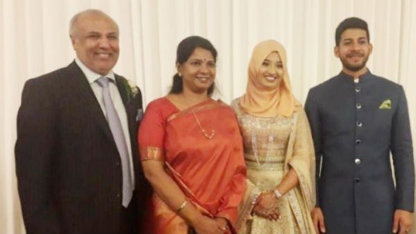 இலங்கை: ரவூப் ஹக்கீம் இல்ல திருமண விழாவில் கனிமொழி - சிறிசேனா, ரணிலுடன் சந்திப்பு