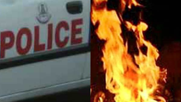 பொன்னேரி அருகே வாகன சோதனையின் போது விபத்தில் சிக்கிய பெண்- போலீஸ் பைக்குக்கு தீவைப்பு!