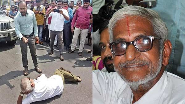 ம்ஹூம்.. எழ முடியாது.. இப்படித்தான் ரோட்டுல படுத்துப்பேன்.. அடம் பிடித்த டிராபிக் ராமசாமி!