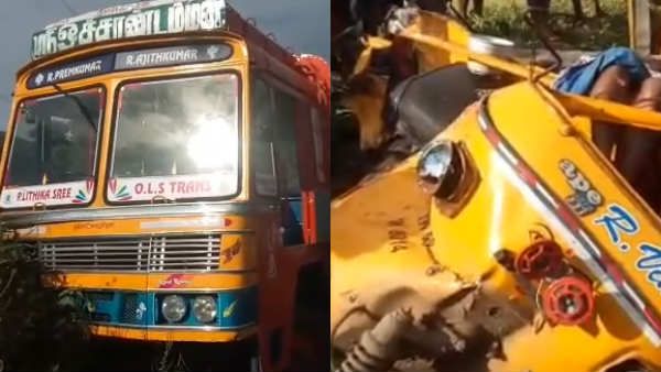 தீபாவளிக்கு துணி வாங்க போன போது விபரீதம்.. ஷேர் ஆட்டோ லாரி மோதல்.. 6 பேர் பரிதாப பலி