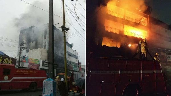 கோவில்பட்டியில் பயங்கரம்.. சென்னை சில்க்ஸ் கடையில் தீவிபத்து.. கட்டிடமே பற்றி எரிந்தது!