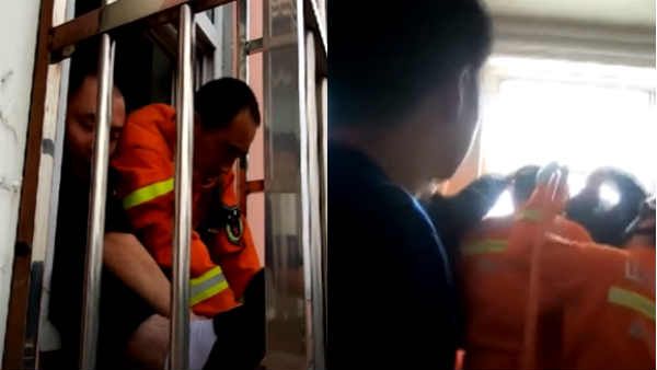 4 வது மாடி ஜன்னலில் தலை சிக்கியபடி தொங்கிய 4வயது சிறுவன்.. எப்படி மீட்கப்பட்டான் என்பதை பாருங்க!