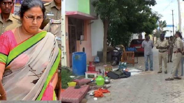 நிர்மலாதேவி ரகளை.. பொருட்களை தெருவில் வீசி.. கதவை பூட்டிக் கொண்டதால் பரபரப்பு!
