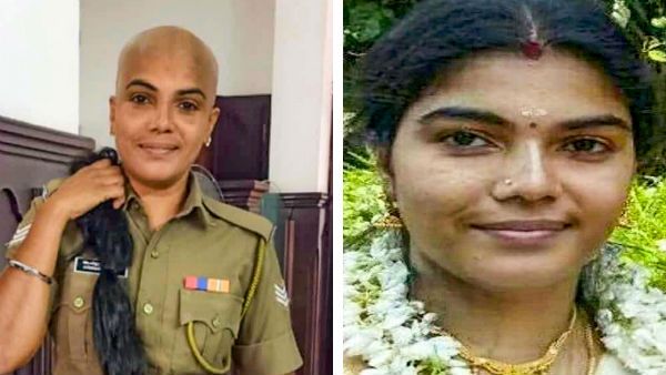 கேன்சர் நோயாளிகளுக்கு விக்.. தலையை மொட்டை அடித்து தானம் செய்த பெண் போலீஸ் அதிகாரி