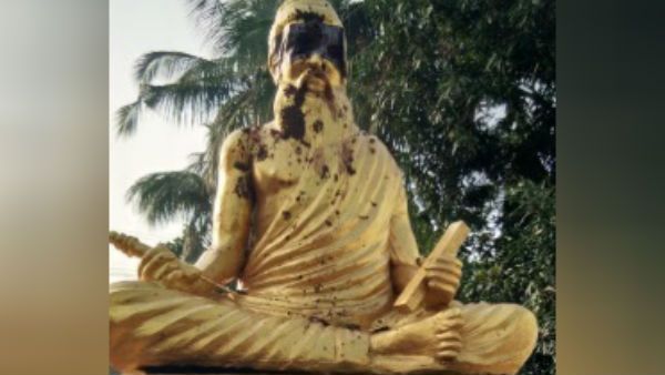பிள்ளையார்பட்டியை தொடர்ந்து பெரியகுளத்திலும் வள்ளுவர் சிலைக்கு அவமரியாதை.. தேனியில் பரபரப்பு