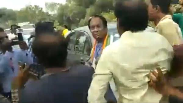 பரபரப்பு வீடியோ.. மேற்குவங்கத்தில் பாஜக வேட்பாளரை அடித்து எட்டி உதைத்து தாக்கிய கும்பல்