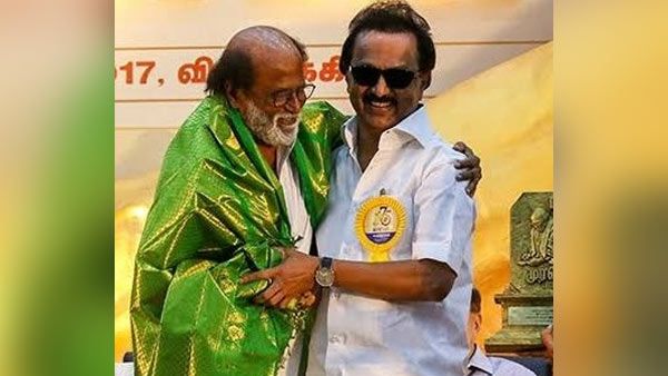 இனிய நண்பர் சூப்பர் ஸ்டார்... இன்ப அதிர்ச்சி கொடுத்த மு.க.ஸ்டாலின்