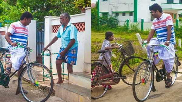 வாரயிறுதி நாட்களில் சைக்கிள் உலா... அமைச்சர் விஜயபாஸ்கர் வகுத்த புதிய வியூகம்