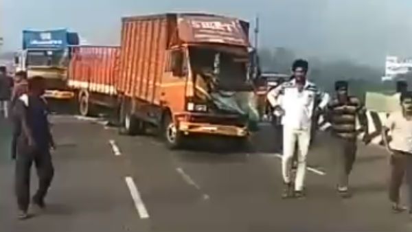 9 மணியானாலும் விலகாத பனிமூட்டம்.. சென்னை- பெங்களூர் நெடுஞ்சாலையில் ஒன்றோடு ஒன்று மோதிய 10 வாகனங்கள்