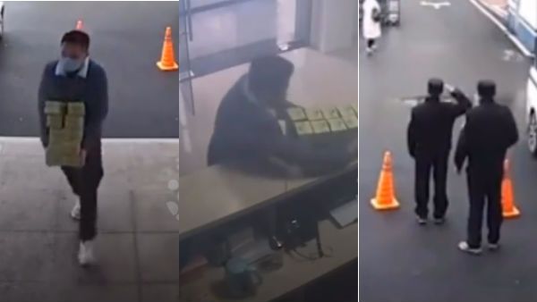 யார் இவர்... முகமூடியுடன் வந்தார்.. வைத்தார்.. சென்றார்.. சீனா போலீஸ் சல்யூட் .. மாஸ் வீடியோ!