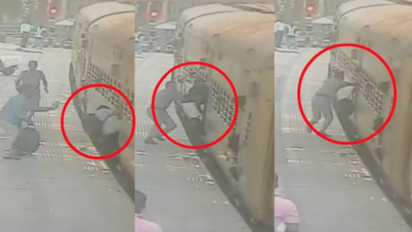 கிரேட் எஸ்கேப்.. தவறி விழ போனவரை கப்பென பிடித்த விஜயகுமார்.. ரயிலுக்குள் இருந்தே நன்றி சொன்ன பயணி