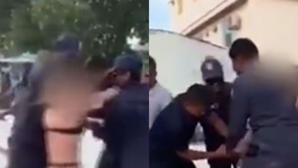 டூ-பீஸில் துள்ளலாக வந்த பெண்.. தடை போட்ட போலீஸ்.. டிரஸ் போட்டுக்கவே முடியாது என அடம்!