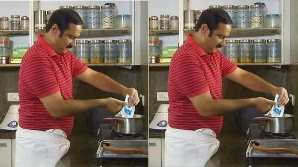 லுங்கியை மடித்து கட்டி.. கடைசியில் அன்புமணியை கொரோனா டீ போட வைத்துவிட்டதே.. வைரல் போட்டோ