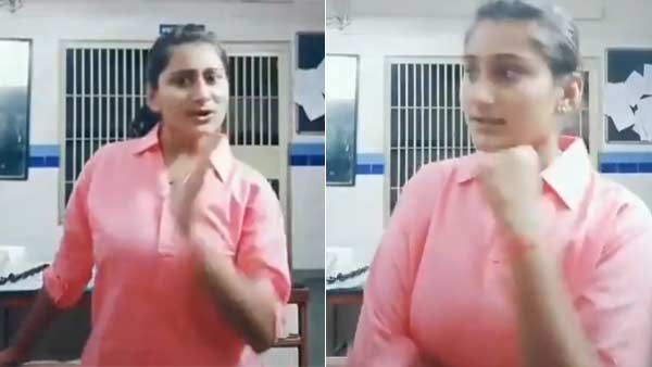 டிக்டாக் வீடியோ வெளியிட்டு சஸ்பெண்ட் ஆன பெண் போலீஸ்.. குவியும் சினிமா வாய்ப்புகள்