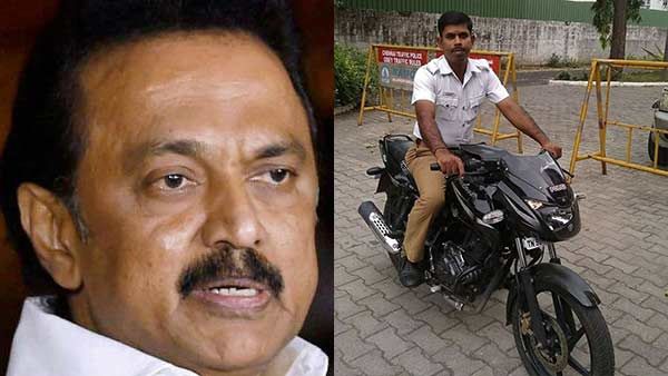பணியில் இருந்தபோதே போக்குவரத்து காவலர் மாரடைப்பால் மரணம்... ஸ்டாலின் இரங்கல்
