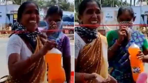 மாத சம்பளம் ரூ. 3000.. போலீஸாருக்கு குளிர்பானம் வாங்கிக் கொடுத்த ஏழை பெண்.. வைரலாகும் வீடியோ