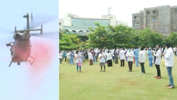 காஷ்மீர் முதல் சென்னை வரை.. மருத்துவமனைகளுக்கு ராஜ மரியாதை.. விமானப்படையின் கண்கவர் வீடியோக்கள்!