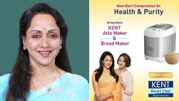 விளம்பரத்தில் இடம்பெற்ற சர்ச்சை வாசகம்... விமர்சனத்திற்கு ஆளான ஹேமமாலினி எம்.பி.