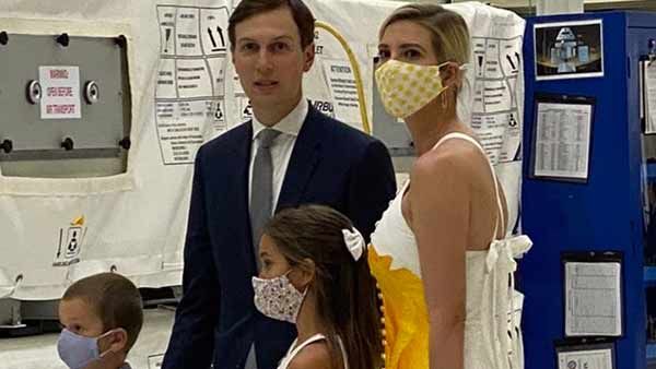 நாசா அறிவுரை மீறி மாஸ்க் அணியாத கணவருடன் ஸ்பேஸ் எக்ஸ் சென்ற இவான்கா.. நெட்டிசன்கள் சரமாரி கேள்வி