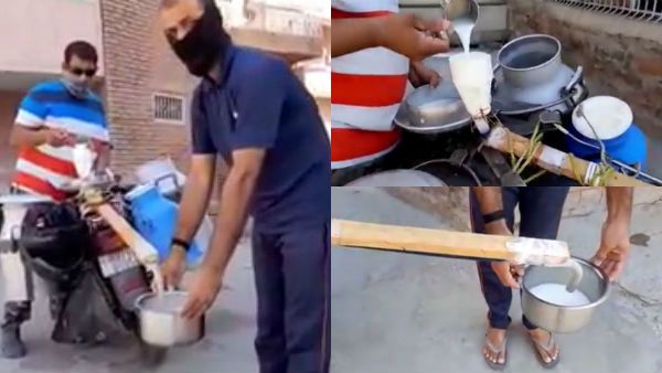 பைப்புல பால் ஊத்தினா போதும் சர்ர்ர்னு கின்னத்துல போய் விழும்.. ராஜஸ்தான் பால் வியாபாரி புதுமை!