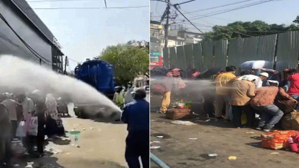 மெஷினில் கோளாறு.. அதுவா தொழிலாளர் மீது ஸ்பிரே ஆய்ருச்சு.. கிருமிநாசினி.. டெல்லி அரசு விளக்கம்