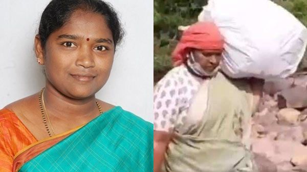 தலையில் சும்மாடு, மூட்டை.. கால்கடுக்க நடந்து வர்றாரே.. இவர்தான் சீதாக்கா.. நம்புங்க இவர் ஒரு எம்எல்ஏ