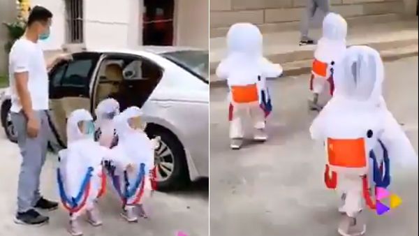 போற போக்க பார்த்தா.. இந்த வருஷம் எல்கேஜி யூனிபார்ம் இதுதானா.. வைரல் வீடியோ