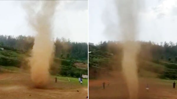 அலறிய ஊட்டி.. ஆக்ரோஷத்துடன் சுழட்டி சுழட்டி அடித்த சுழல் காற்று.. தெறித்து ஓடிய மக்கள்!!