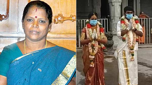 அருமை.. கோயிலில் நடைபெற்ற அமைச்சர் வளர்மதி மகன் திருமணம்... எளிமையாக..!